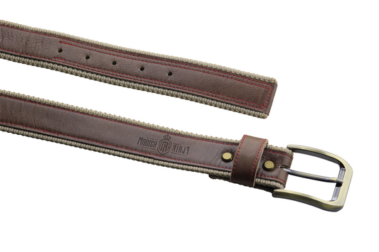 Luxury Leather & Canvas Belt