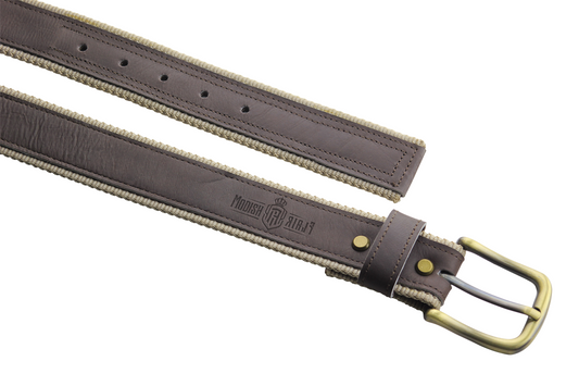 Luxury Leather & Canvas Belt