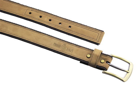 Luxury Leather & Canvas Belt