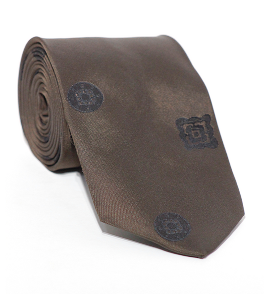 Luxury Grayish-Brown Silk Tie