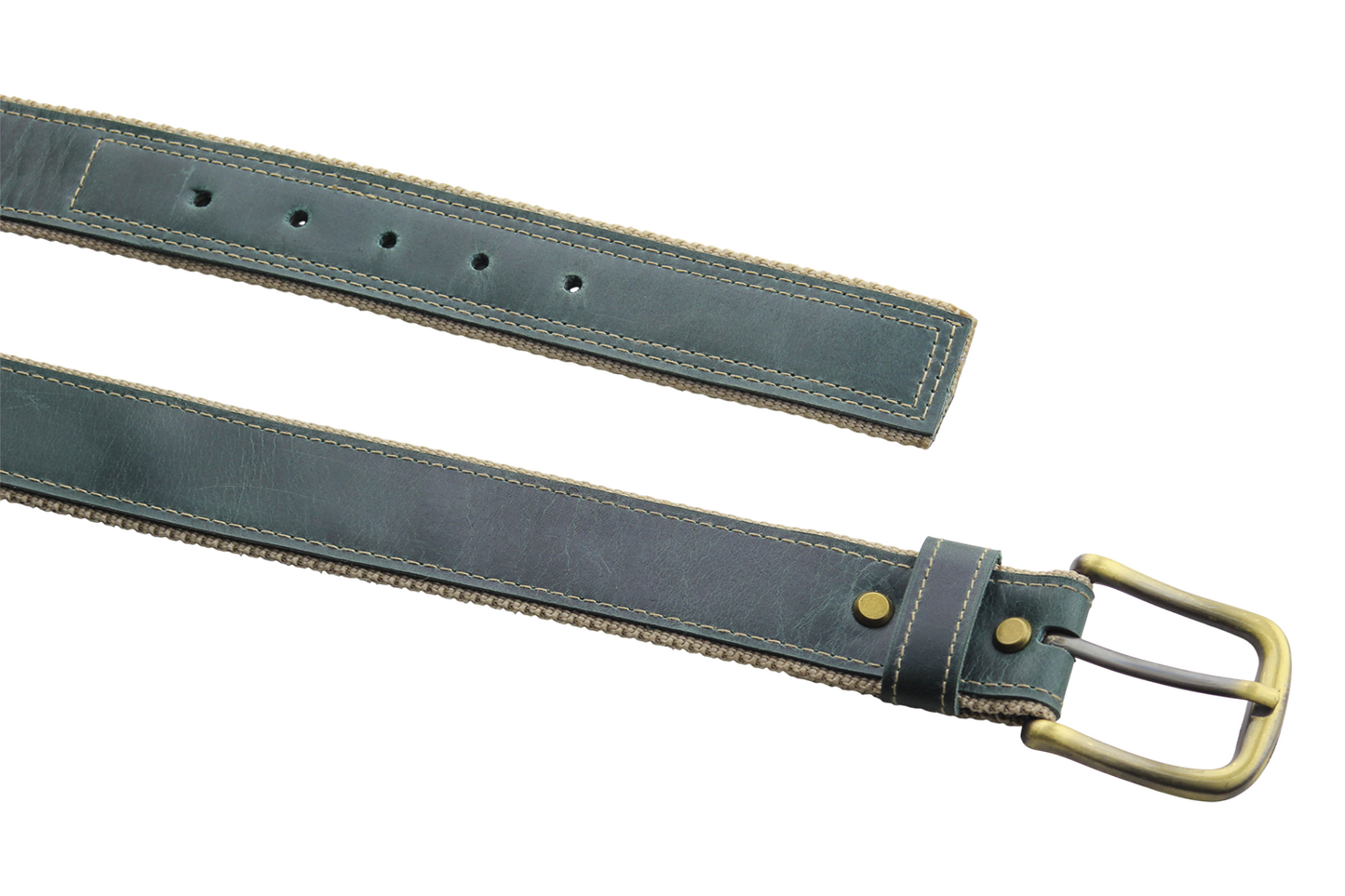 Luxury Leather & Canvas Belt