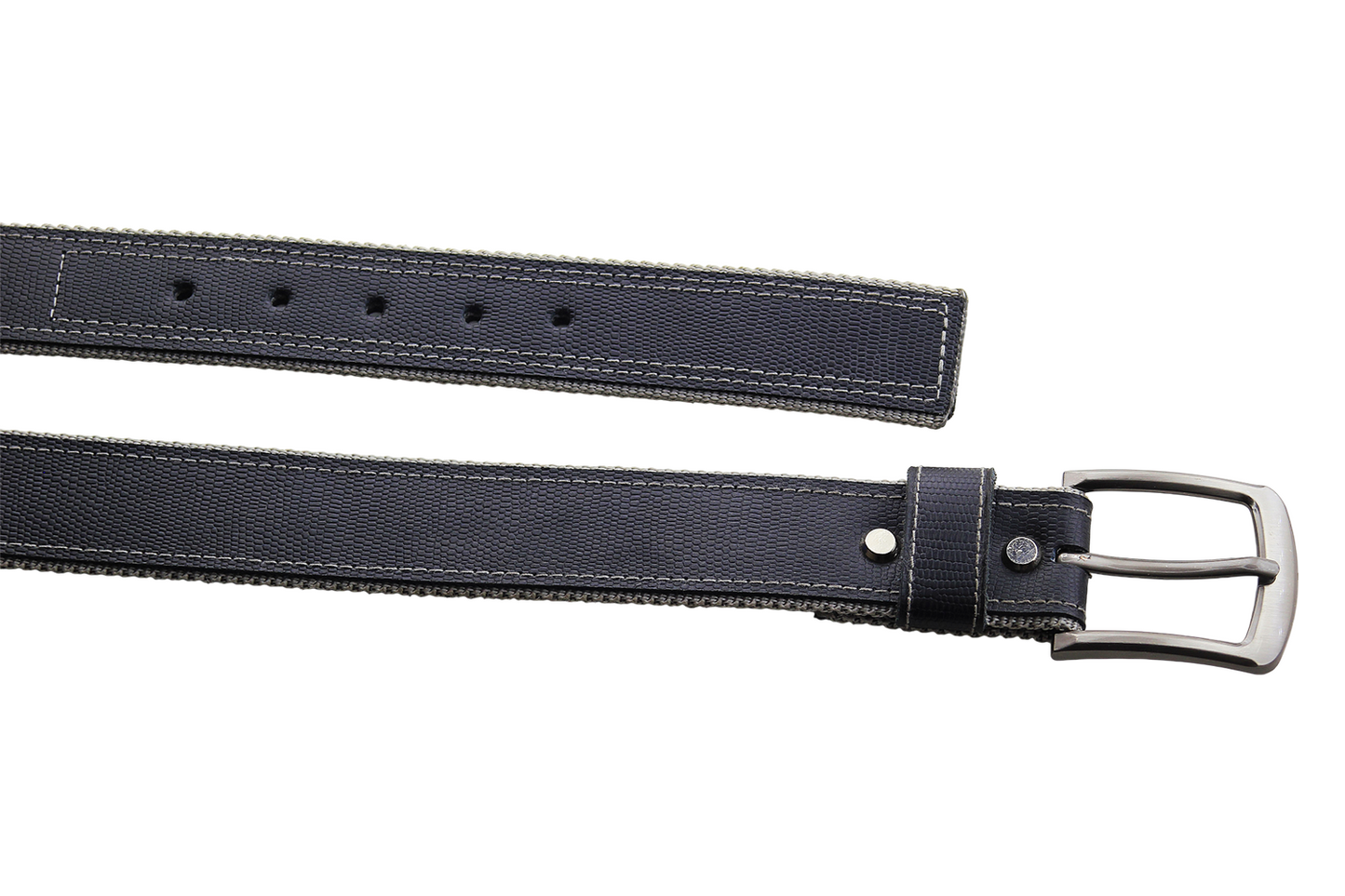 Luxury Leather & Canvas Belt