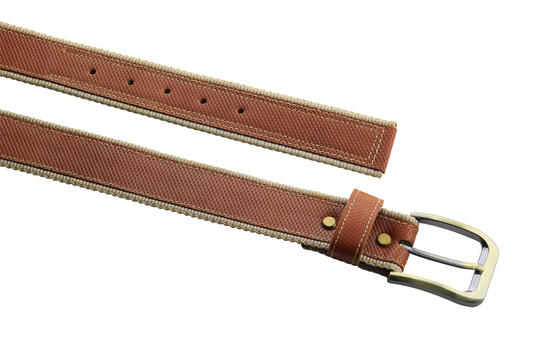 Luxury Leather & Canvas Belt