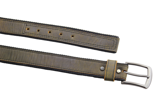 Luxury Leather & Canvas Belt