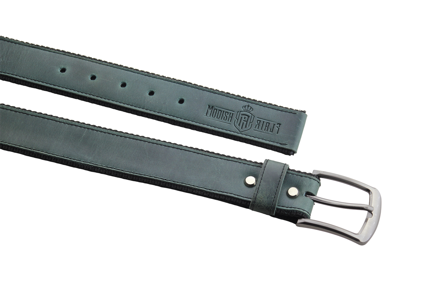 Luxury Leather & Canvas Belt