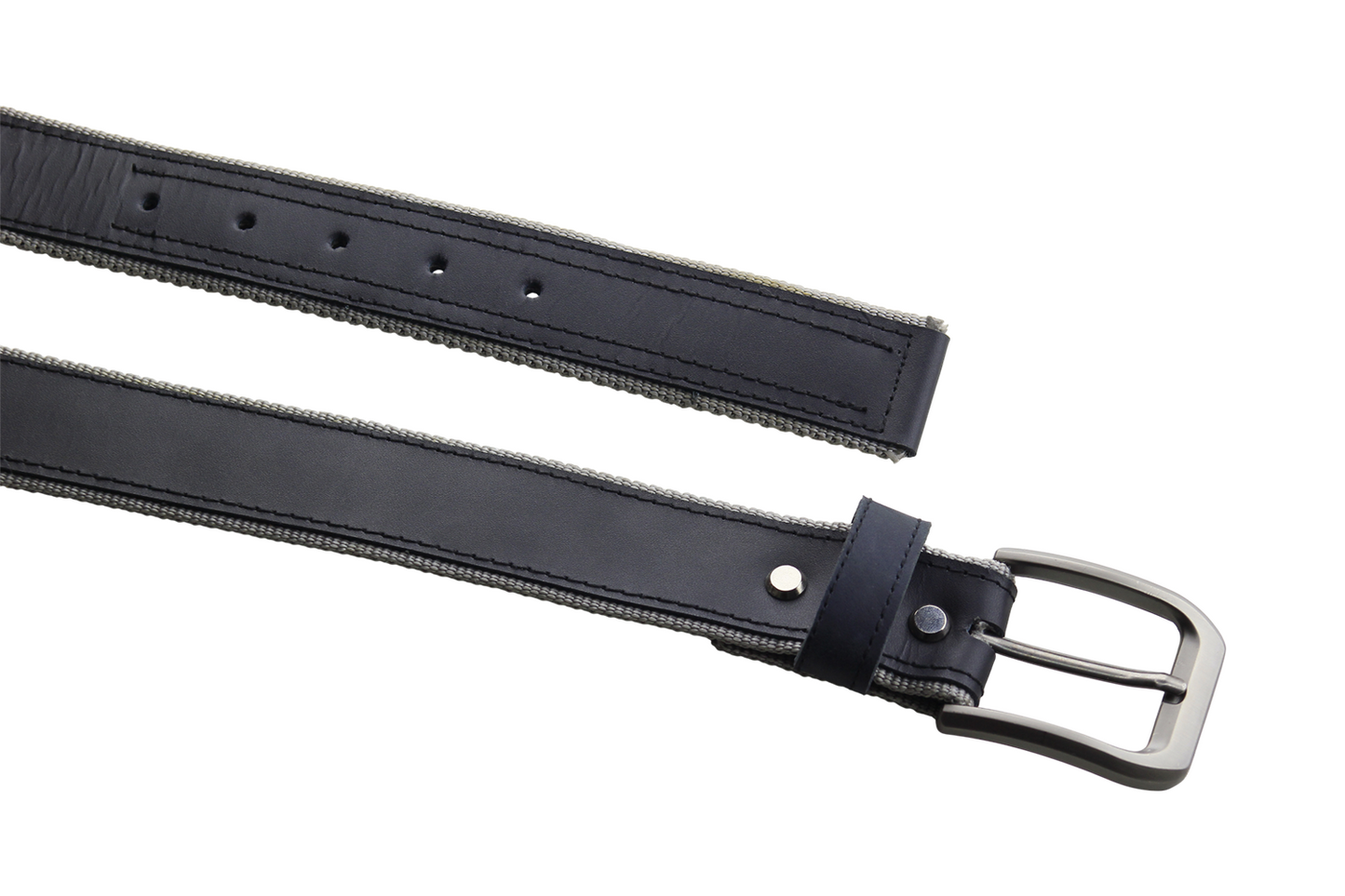 Luxury Leather & Canvas Belt