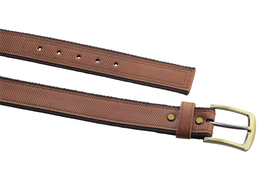 Luxury Leather & Canvas Belt