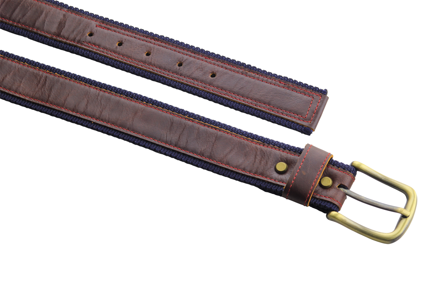 Luxury Leather & Canvas Belt