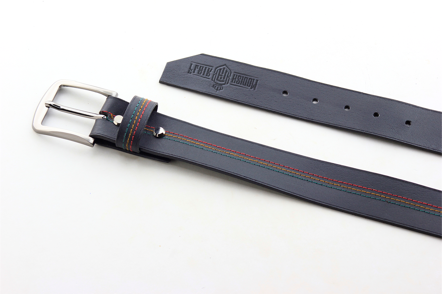 Luxury Casual Belt With Branding Color Stitching