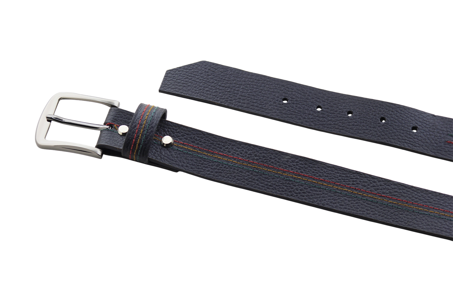 Luxury Casual Belt With Brand Color Stitching