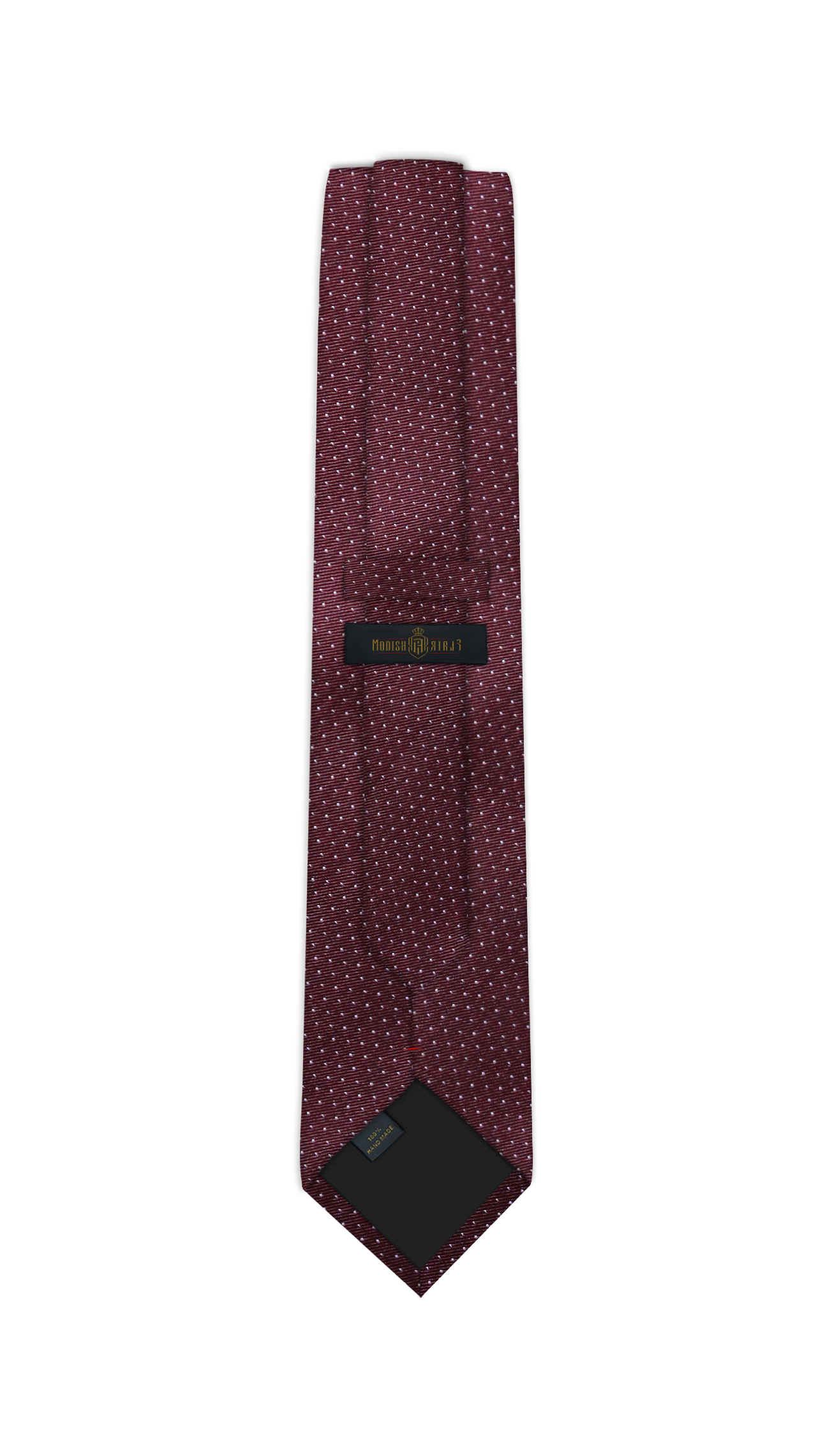 Luxury Maroon/White Dots Jacquard Tie