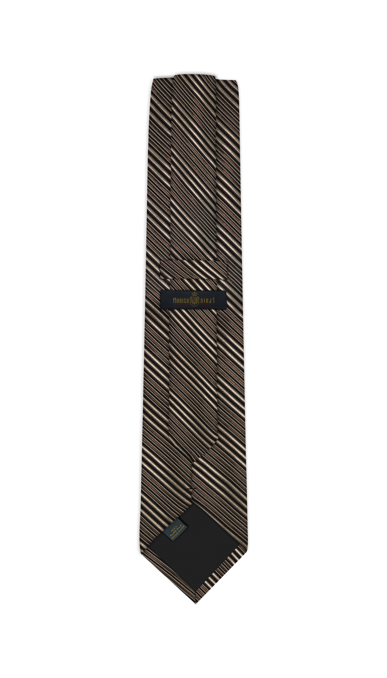 Luxury Mixed Brown /Bronze Silk Tie