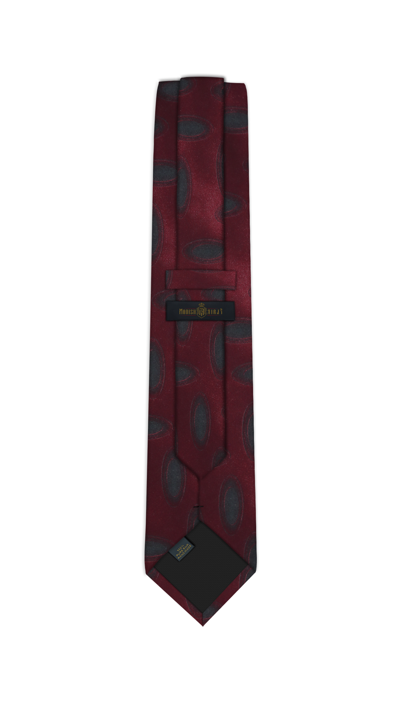 Luxury Dark Red/Black Silk Tie