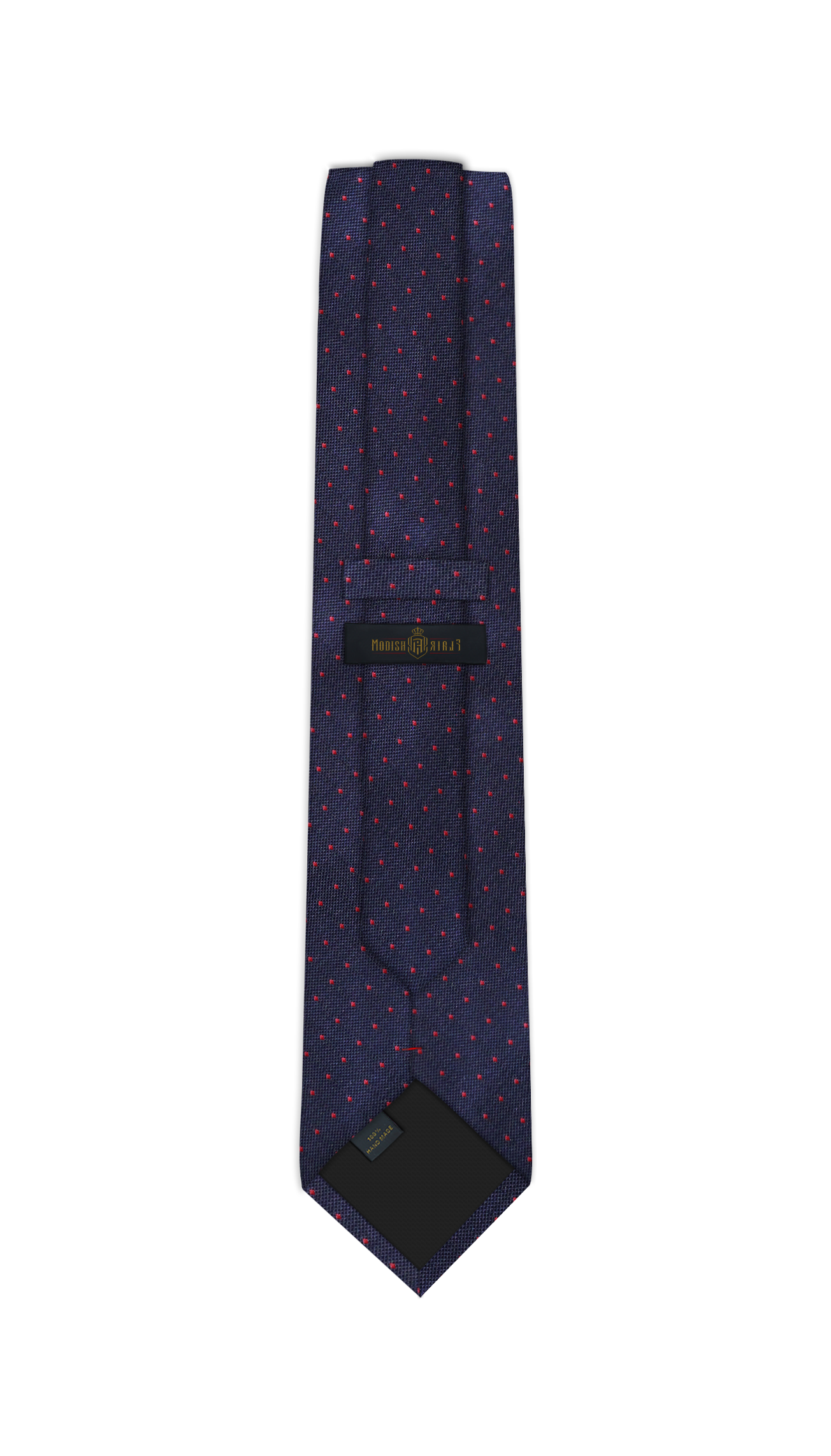 Luxury Navy Blue/Red Jacquard Tie