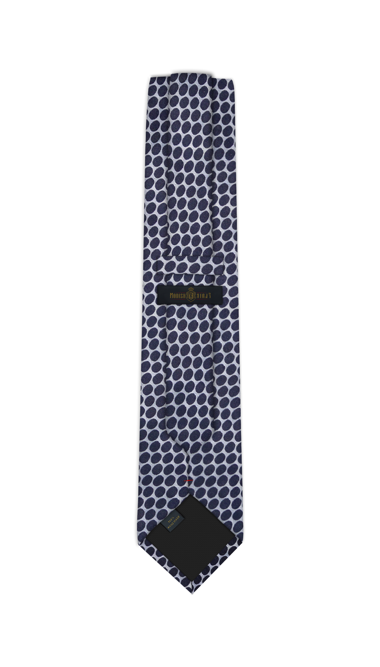 Luxury White/Navy Blue Jacquard Tie