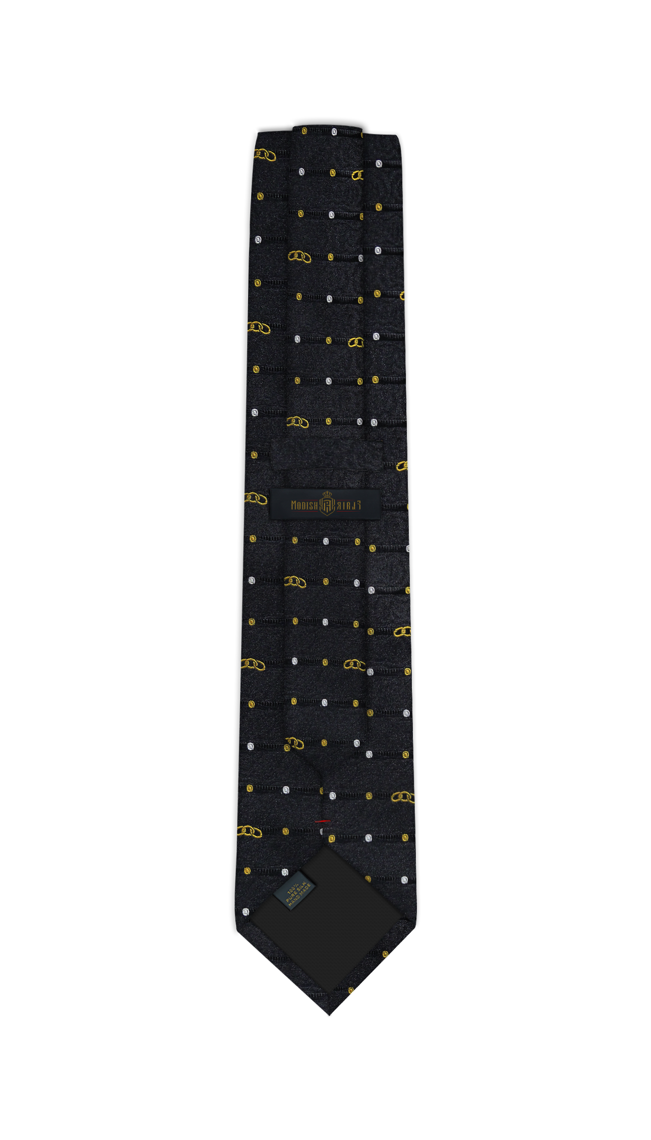 Luxury Black/Polka Dots Silk Tie
