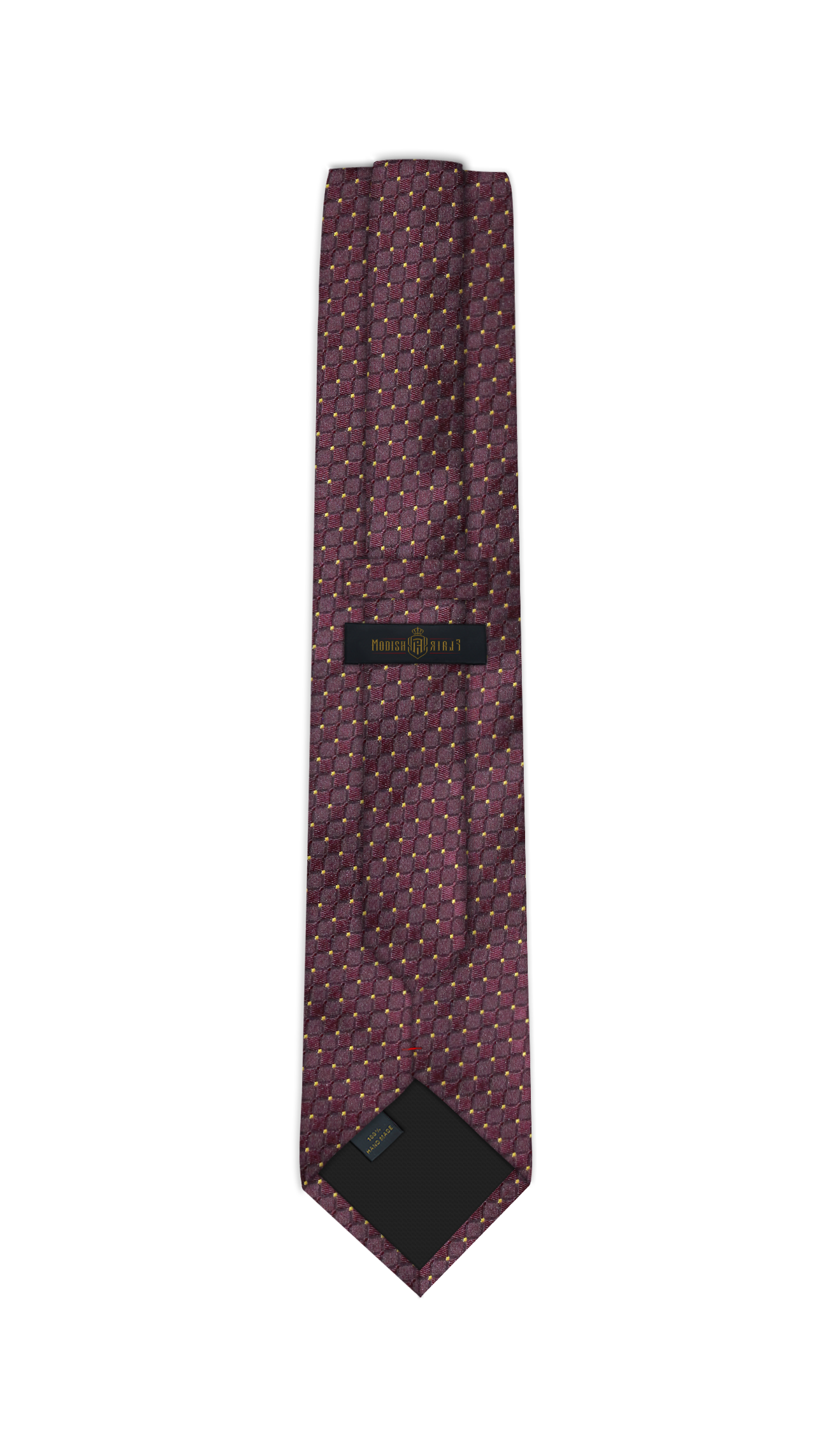 Luxury Burgundy/Yellow Dots Jacquard Tie