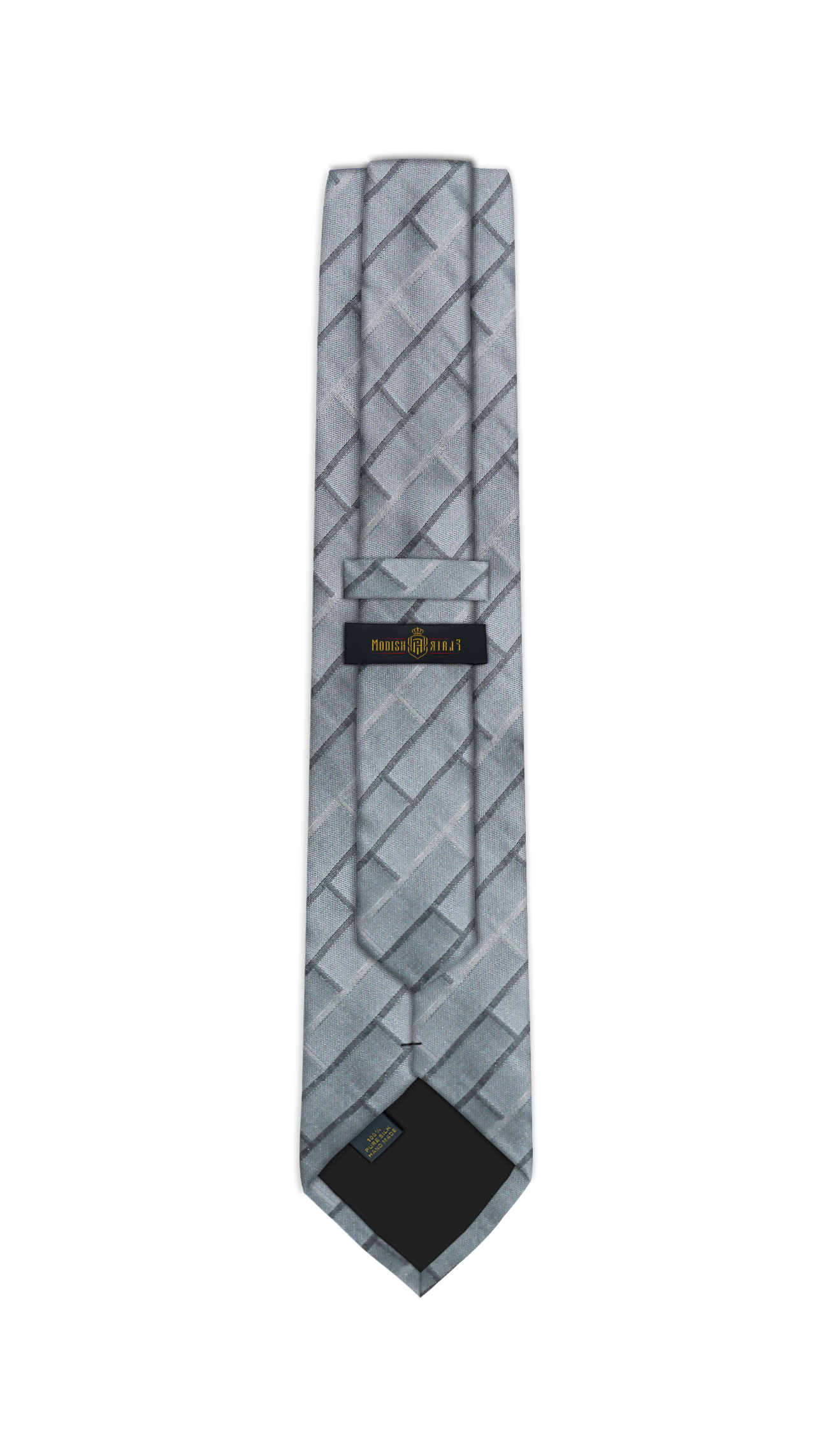Luxury MIxed Silver/Gray Silk Tie