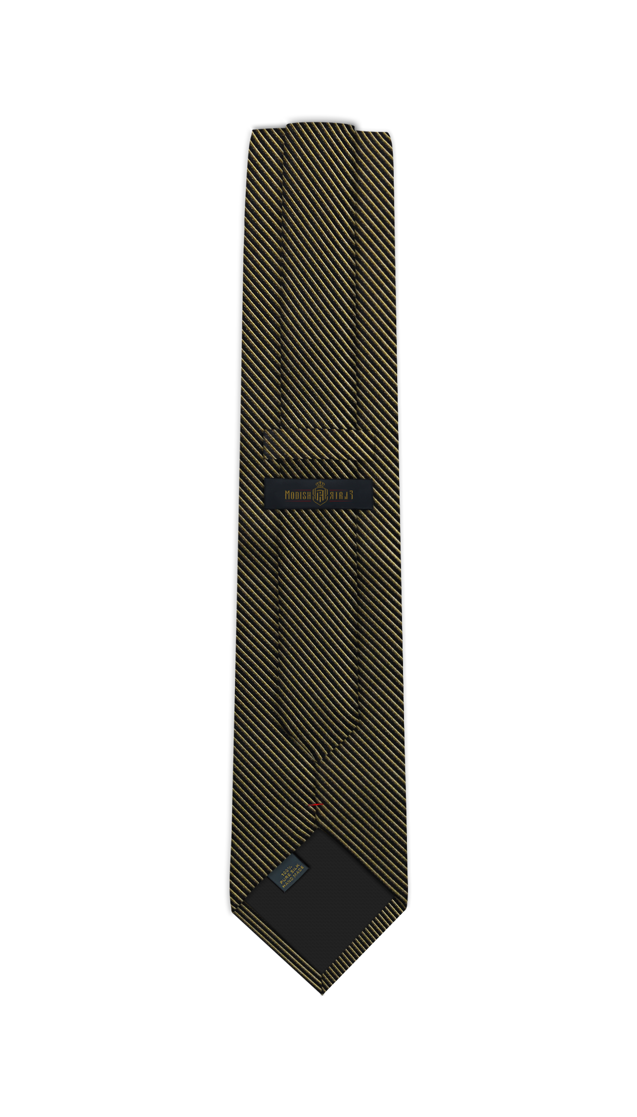 Luxury Striped Gold Silk Tie