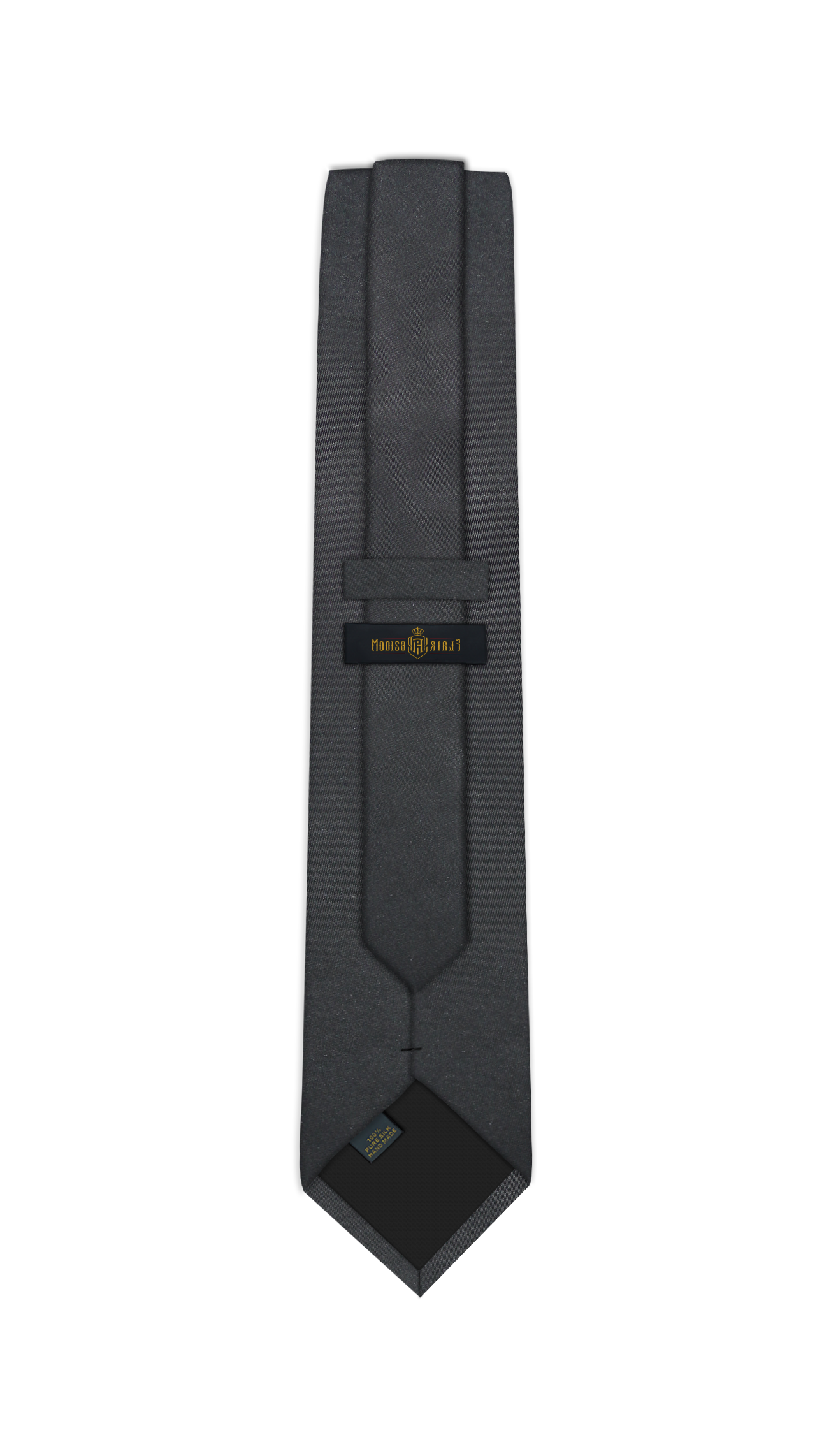 Luxury Dark Gray Silk Tie