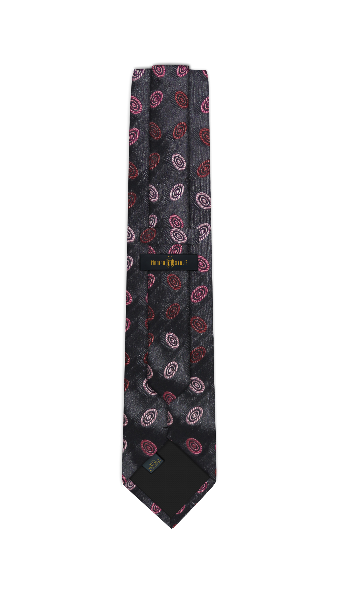 Luxury Dark Gray /Pink Silk Tie