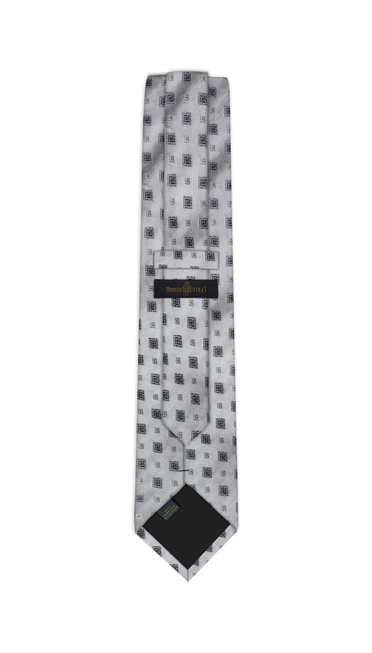 Luxury Silver Silk Tie