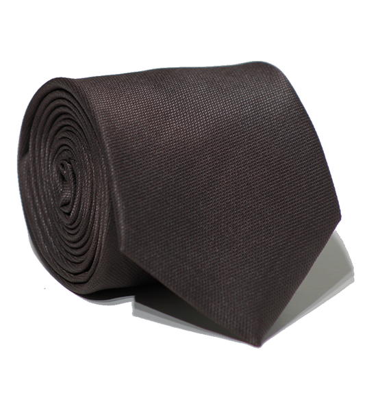Luxury Dark Brown Jacquard Tie