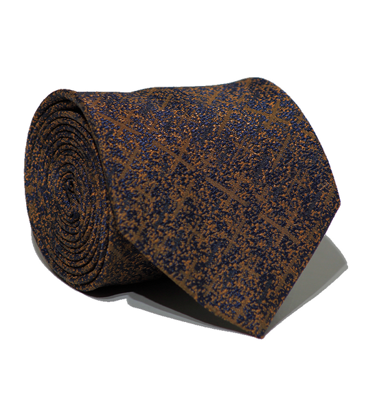 Luxury Navy~Gold Jacquard Tie