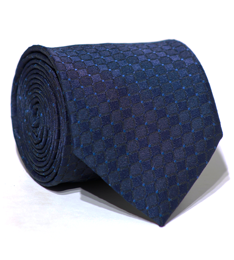 Luxury Navy Blue Jacquard Tie
