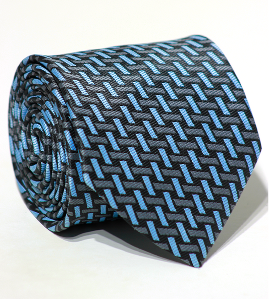 Luxury Blue~Gray Jacquard Tie