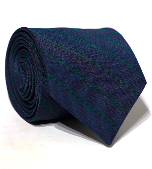 Luxury Navy~Green Jacquard Tie
