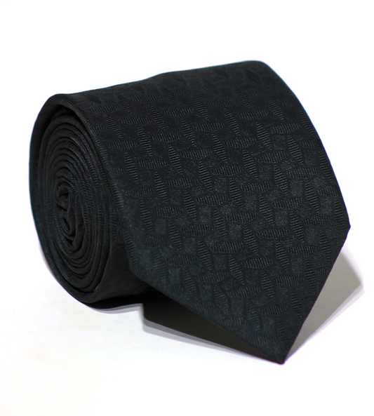 Luxury Black Jacquard Tie