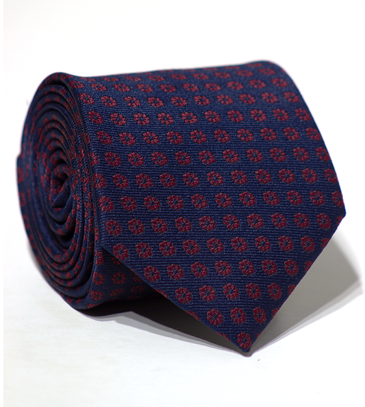 Luxury Blue~Red Jacquard Tie