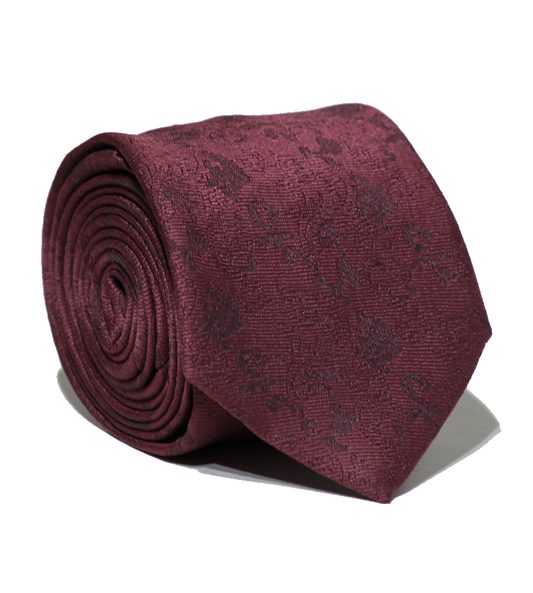 Luxury Maroon Jacquard Tie
