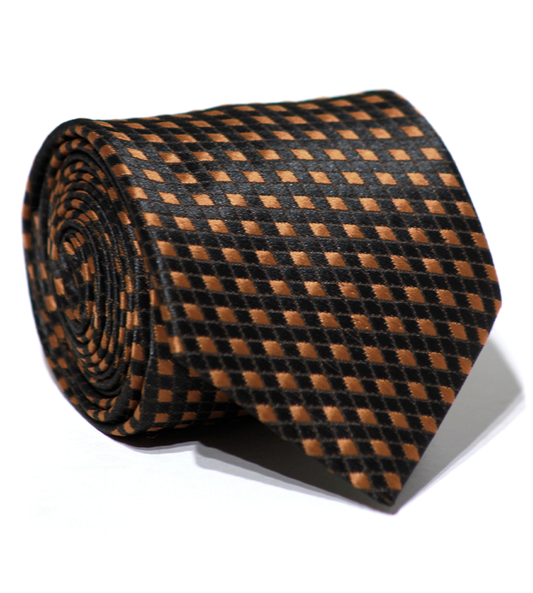 Luxury Black~Gold Jacquard Tie