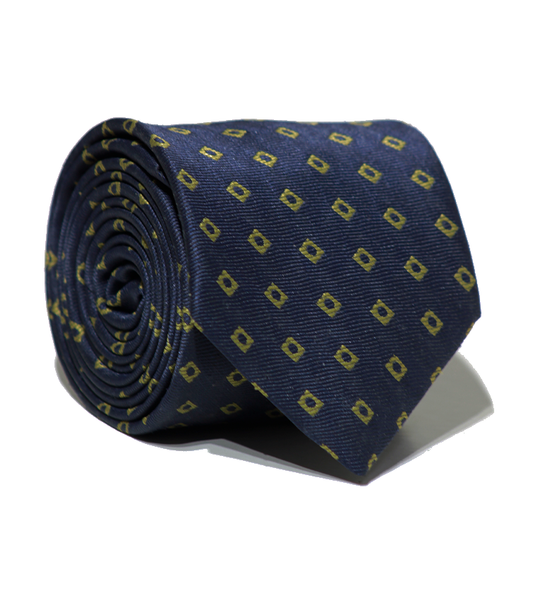 Luxury Navy~Green Jacquard Tie