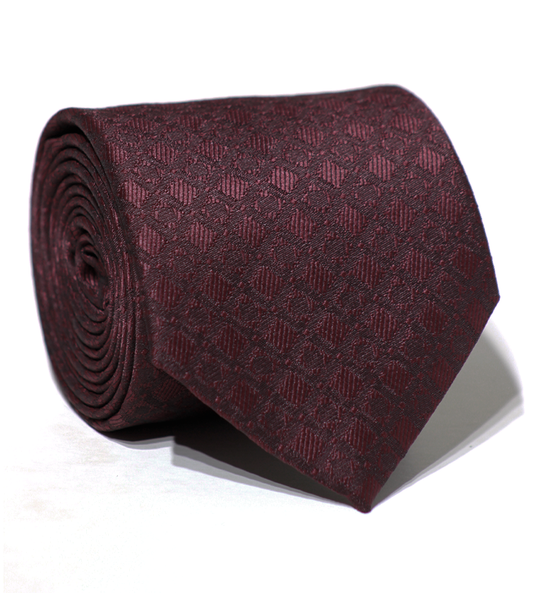 Luxury Maroon Jacquard Tie