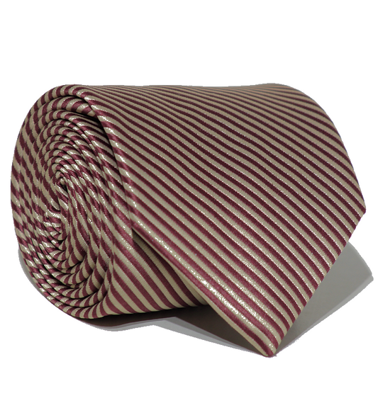Luxury Gold~Red Jacquard Tie