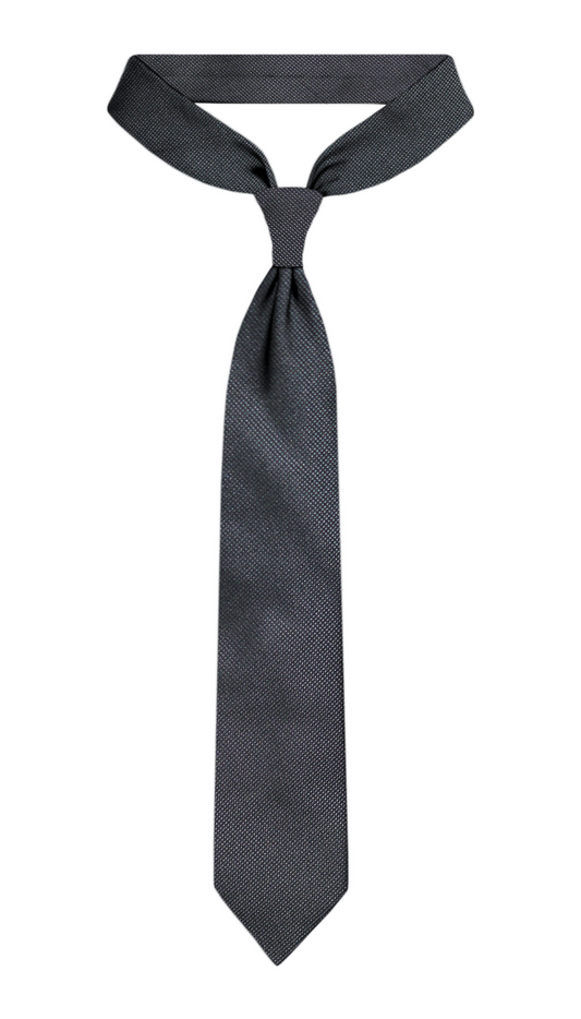 Cravate en jacquard gris foncé de luxe