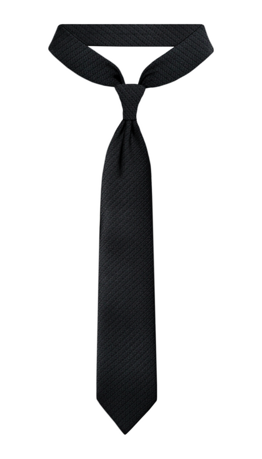 Cravate de luxe noire en jacquard