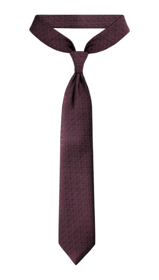 Cravate de luxe jacquard bordeaux
