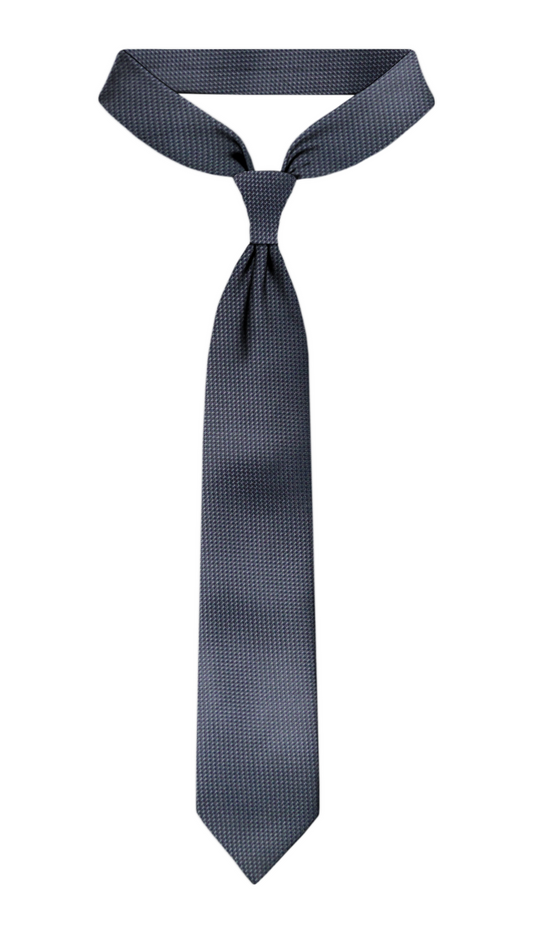 Cravate en jacquard gris foncé de luxe