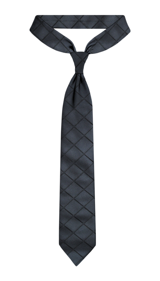 Luxury Dark Gray Silk Tie