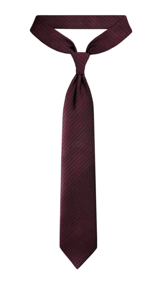 Cravate de luxe jacquard bordeaux