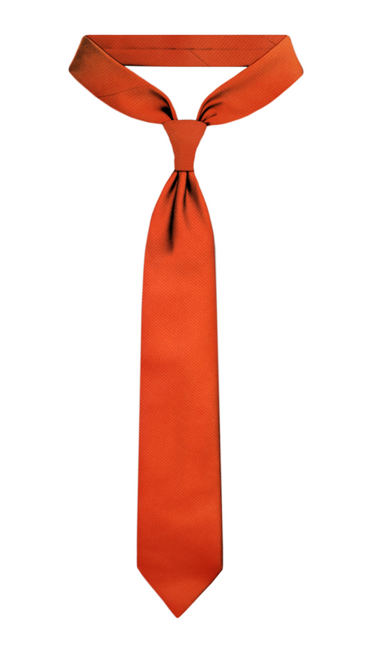 Cravate Jacquard Orange Luxe