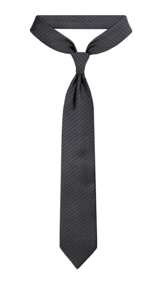 Cravate en jacquard gris foncé de luxe