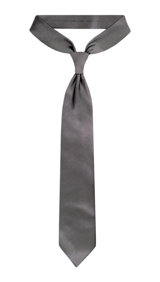 Cravate jacquard de luxe gris et or