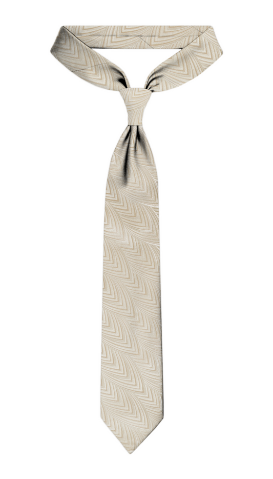 Cravate de luxe en soie beige