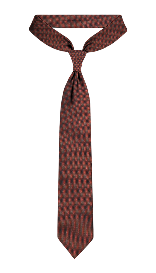 Cravate jacquard de luxe rouille