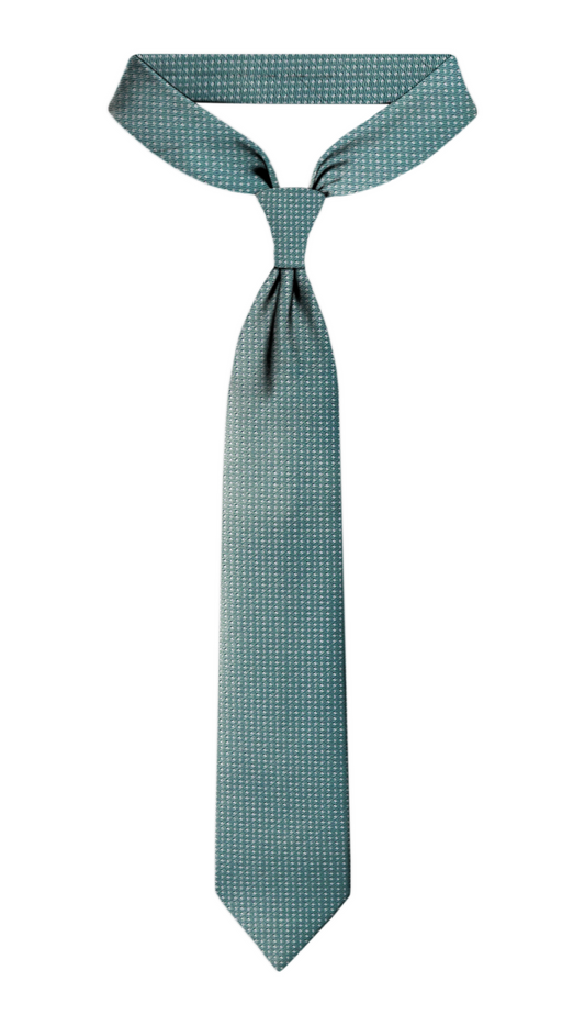 Cravate Jacquard Vert Turquoise Luxe